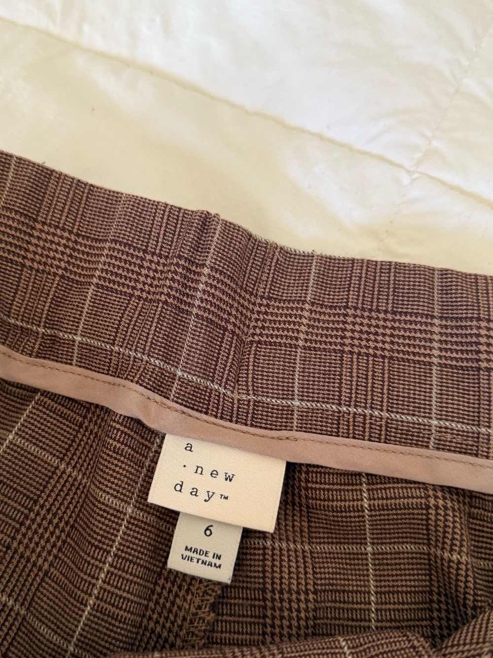 a new day Brown Plaid Cargo Jogger Pants - Picture 4 of 5
